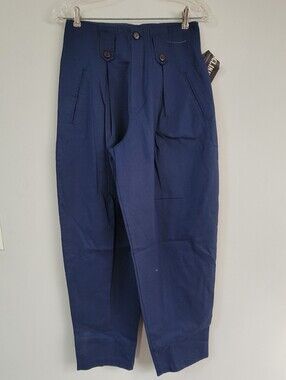 NWT Inclinations Barrel Leg Pleated  Trouser Women's Size 10 Office Old Money